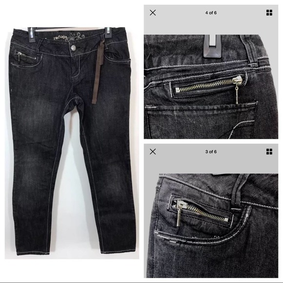 NEW Refuge Limestone Skinny Jeans Ultra Low Rise Juniors Size 9 - Picture 1 of 3